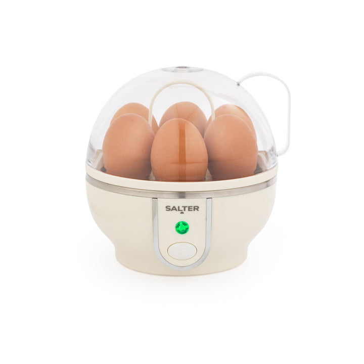 Salter Retro Cream Eierkocher - Weich-, Mittel- & Hartgekocht, Kapazität für 7 Eier, Kontrollleuchte