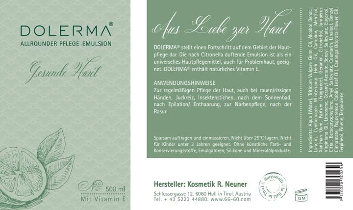 DOLERMA Allrounder Pflege-Emulsion (500 ml) 500 ml (1er Pack), 500 ml (1er Pack)
