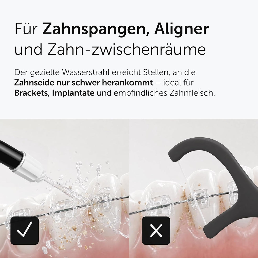 Wondersmile Munddusche PRO - Testsieger 2024 - SmoothFlow-Technologie für optimale Zahn- &amp; Zahnfleis