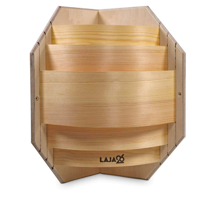 LaJa26 Sauna Eck-Lampenschirm Piazza - FSC Espenholz - Stimmungsvolles Saunalicht - Geeignet für Inn