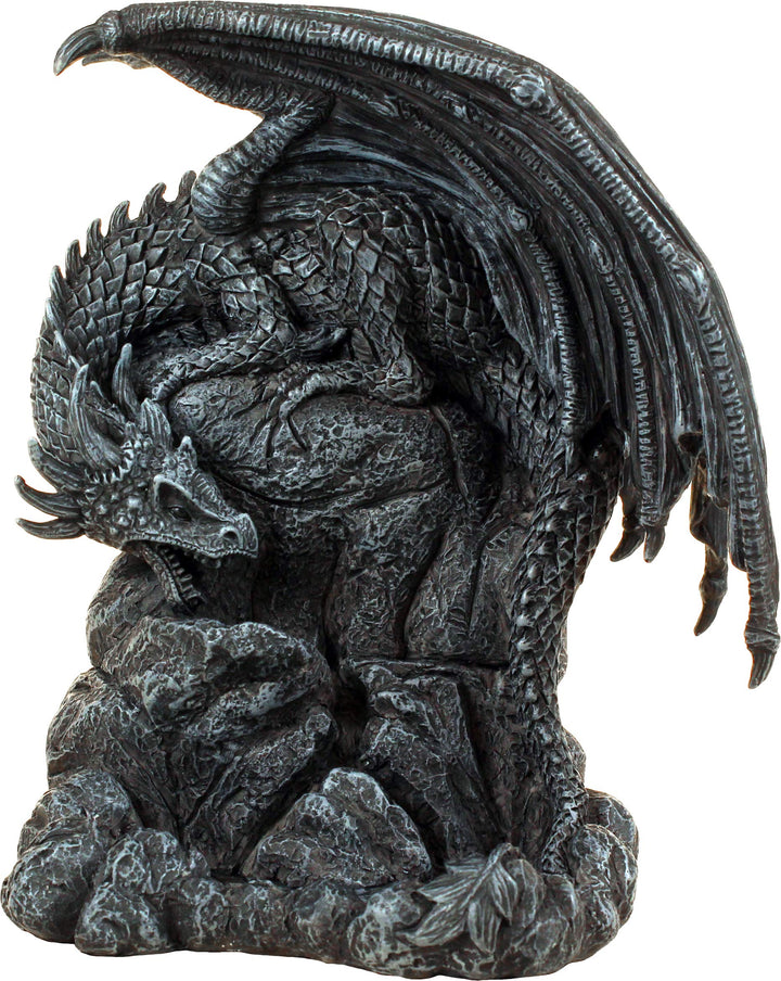 Nemesis Now Dragon Pool Backflow Incense Burner 19cm Black Räuchergefäss Drachenbecken, 19 cm, Schwa