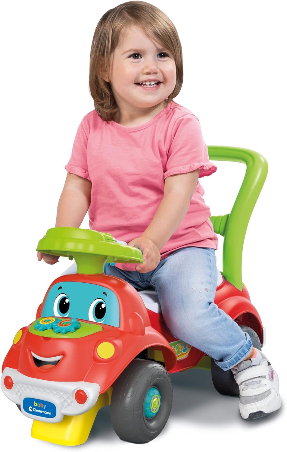 Baby Clementoni 3 in 1 Rutschfahrzeug - Rutschauto für Kleinkinder ab 1 Jahr - Fahrbares Spielzeugau