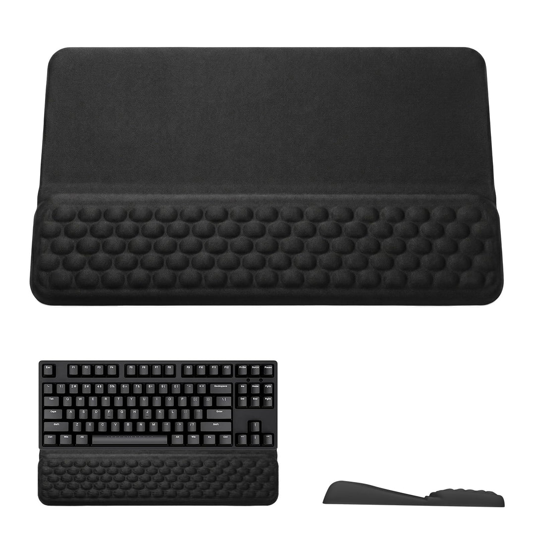Handballenauflage Tastatur - Integrierte Tastaturauflage aus weichem Memory-Schaum, Rutschfeste Hand