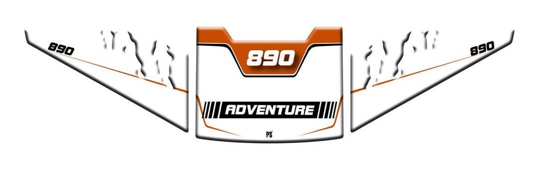 Paraserbatoio.it Aufkleber mit 3D-Effekt, Tankschutz aus Harz, kompatibel mit PS KTM 890 Adventure -
