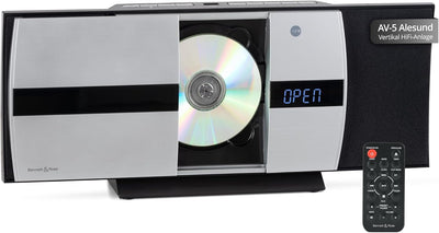Bennett & Ross Ålesund Vertikal Stereoanlage - HiFi Microanlage mit CD-Player, MP3, UKW-Funktion, US