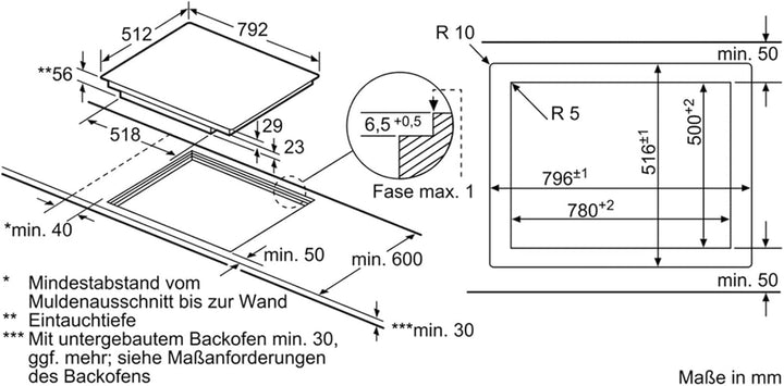Bosch Hausgeräte PXY801KW1E Serie 8 Smartes Induktionskochfeld (autark), 80 cm breit, FlexInduction