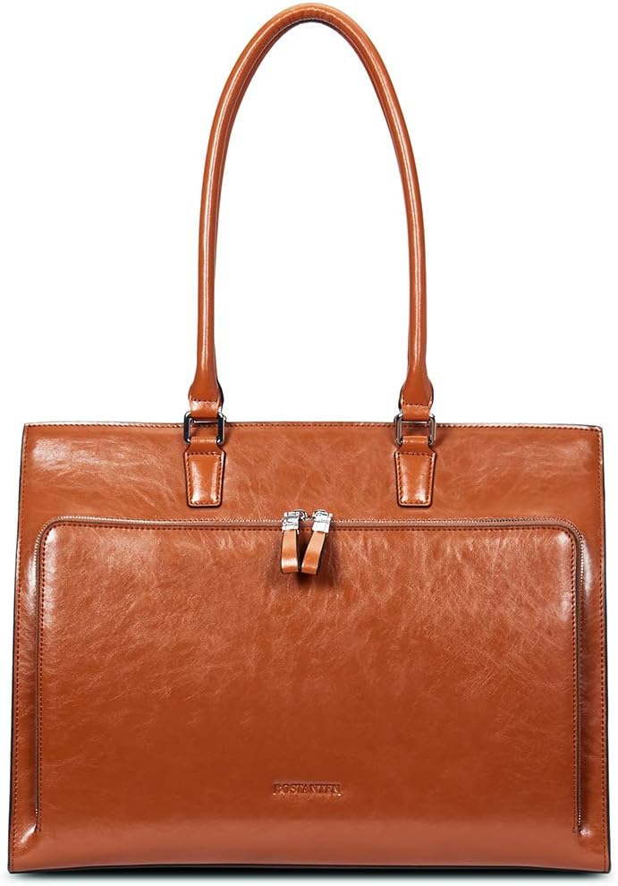 BOSTANTEN Leder Aktentaschen Damen 15.6 Zoll Laptoptaschen Frauen Businesstasche Schultertasche mit