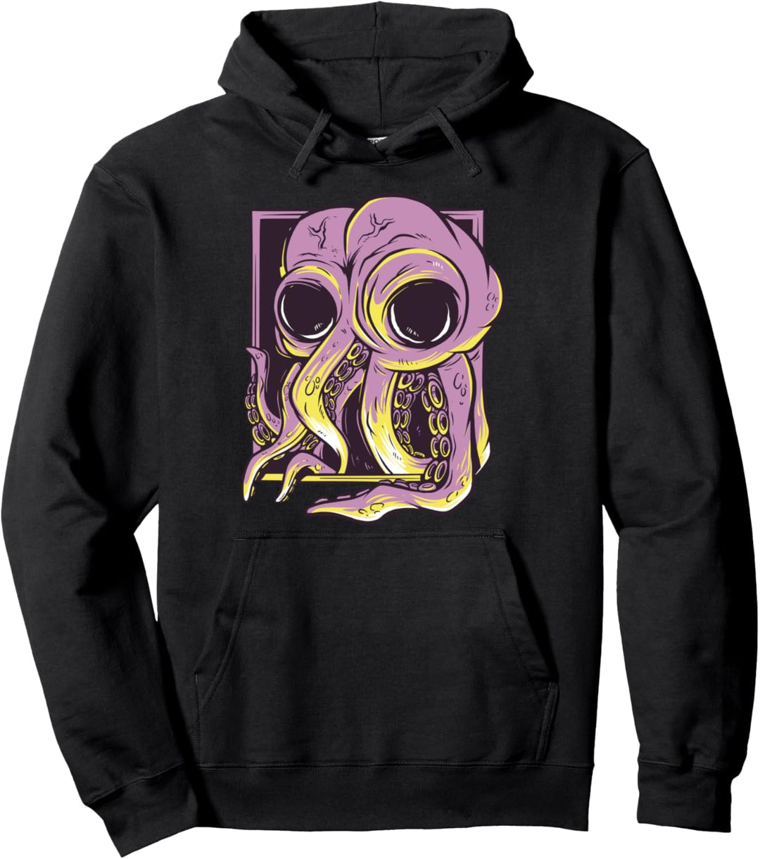 Octopus auf Porträt-Tentakel Pullover Hoodie