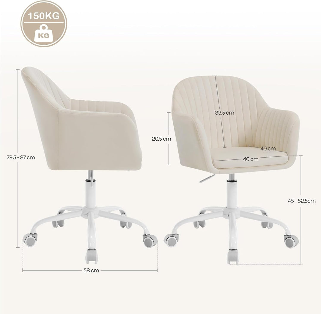 WOLTU Schreibtischstuhl, Bürostuhl ergonomisch, Homeoffice Stuhl höhenverstellbar, Schminkstuhl mit