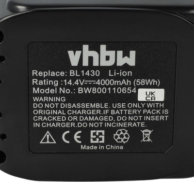 vhbw Akku kompatibel mit Makita BDF441Z, BDF442, BDF442RFE, BDF444RFE, BDF444Z, BDF446RFE Elektrower