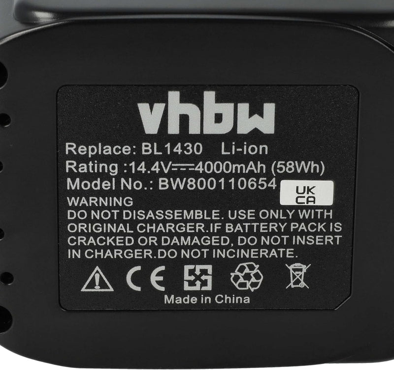 vhbw Akku kompatibel mit Makita HP440DRFX, HR162DRFXW, KP140DRF, DVC340Z, DVR450, DVR450Z Elektrower