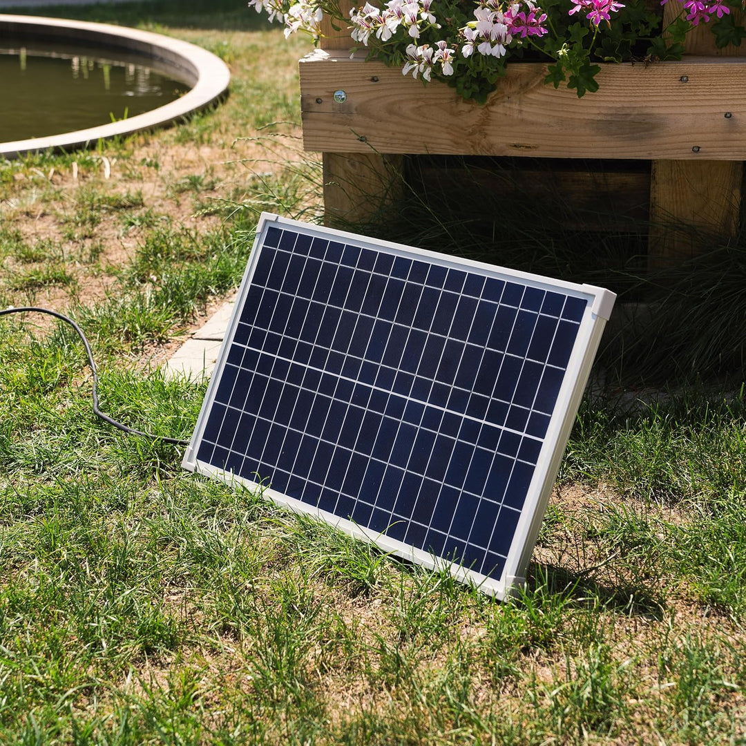Solar Bachlaufset 25 Watt Solarmodul 1600 l/h Förderleistung 2,3 m Förderhöhe Komplettset Gartenteic