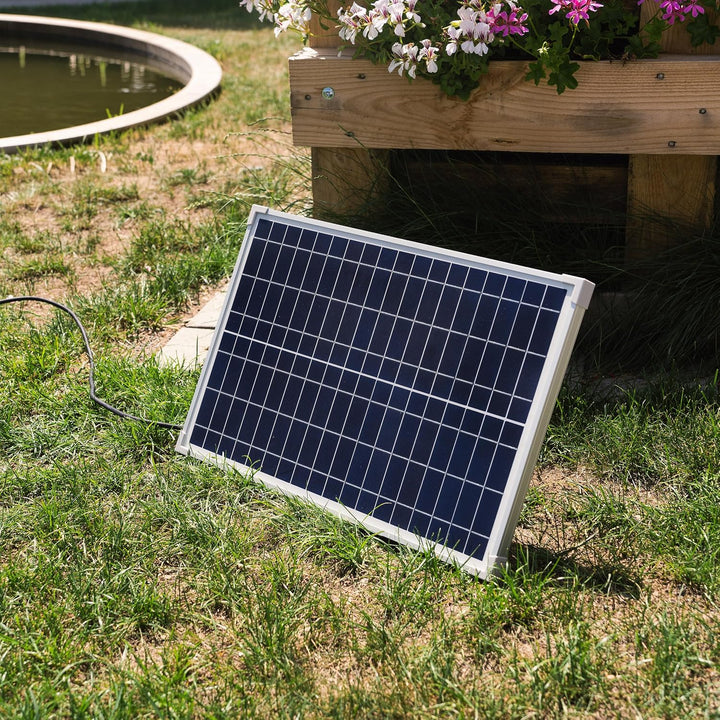 Solar Bachlaufset 25 Watt Solarmodul 1600 l/h Förderleistung 2,3 m Förderhöhe Komplettset Gartenteic