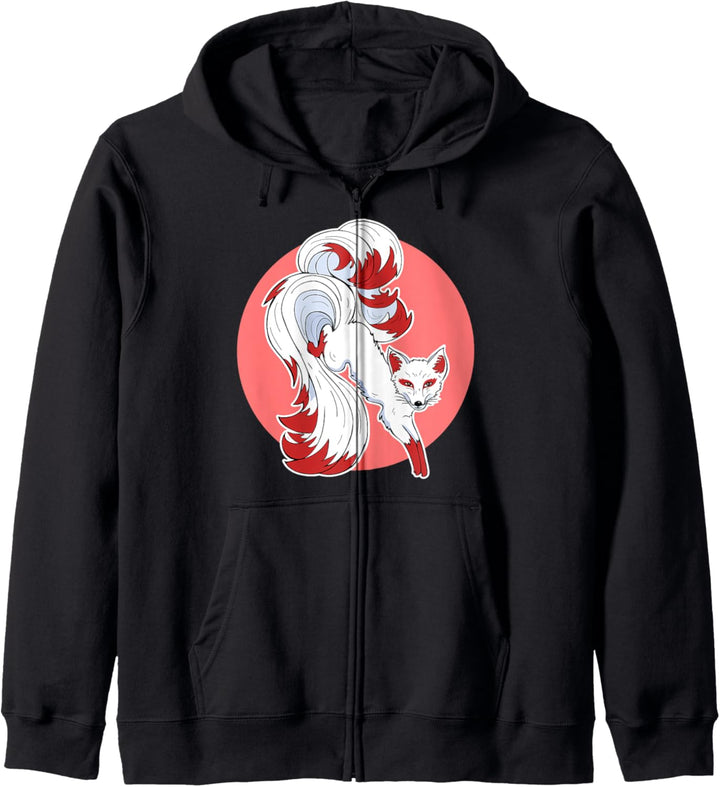 Neunschwänziger Fuchs Anime Japan Kitsune Kapuzenjacke