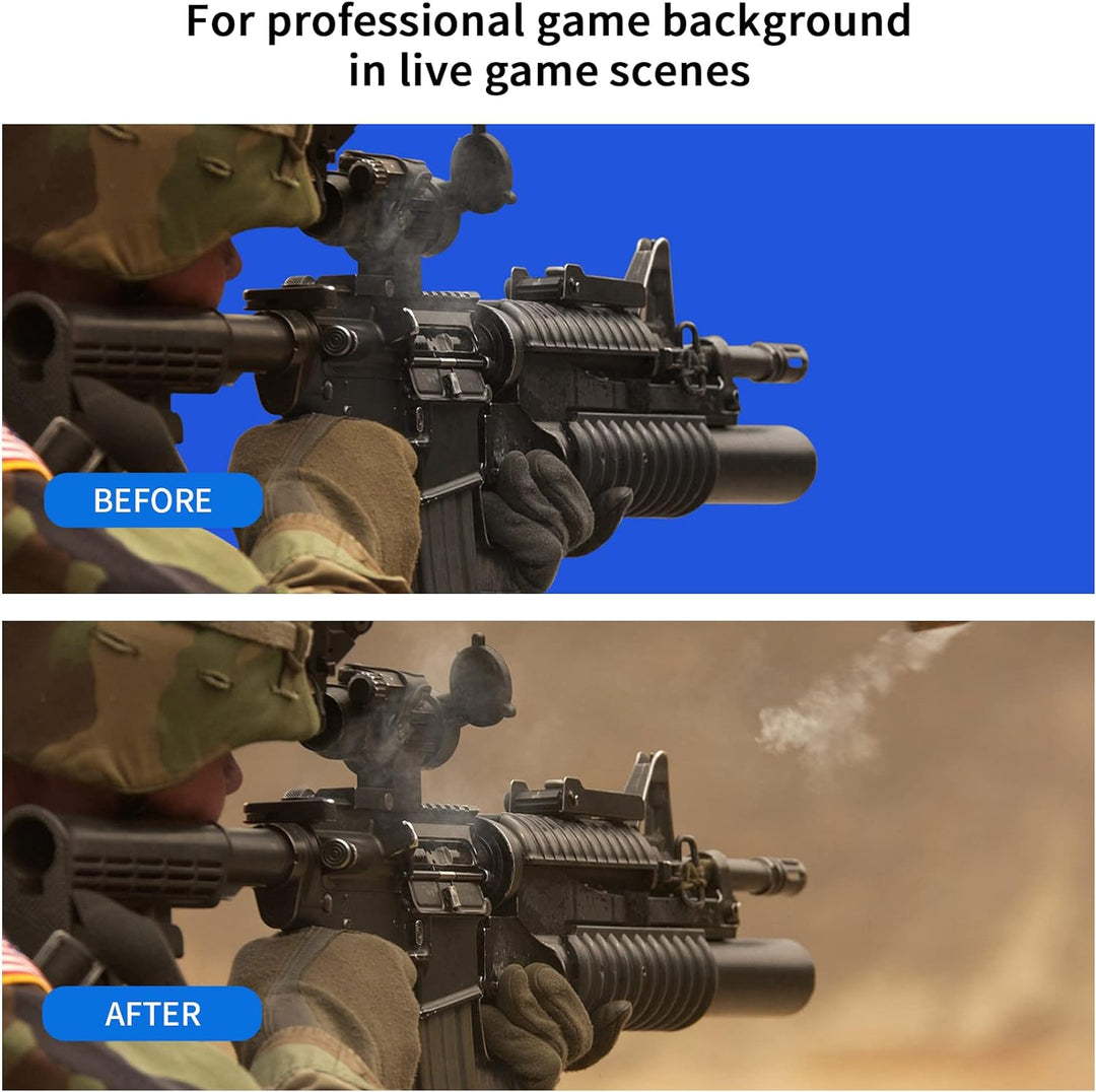 Selens Grau Blau Screen Chromakey Hintergrund, Self Tape Backdrop 150x200cm Pop Up Background Faltba