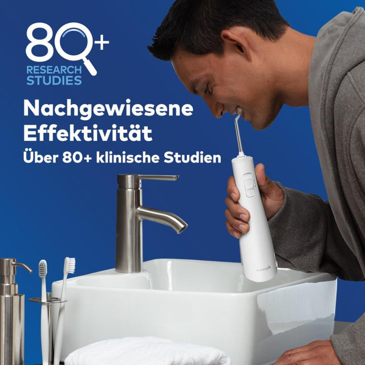 Waterpik Pulse Munddusche kabellos, Professionelle 99,9% Plaque Entfernung, 2x Intensitätsmodi, Zahn