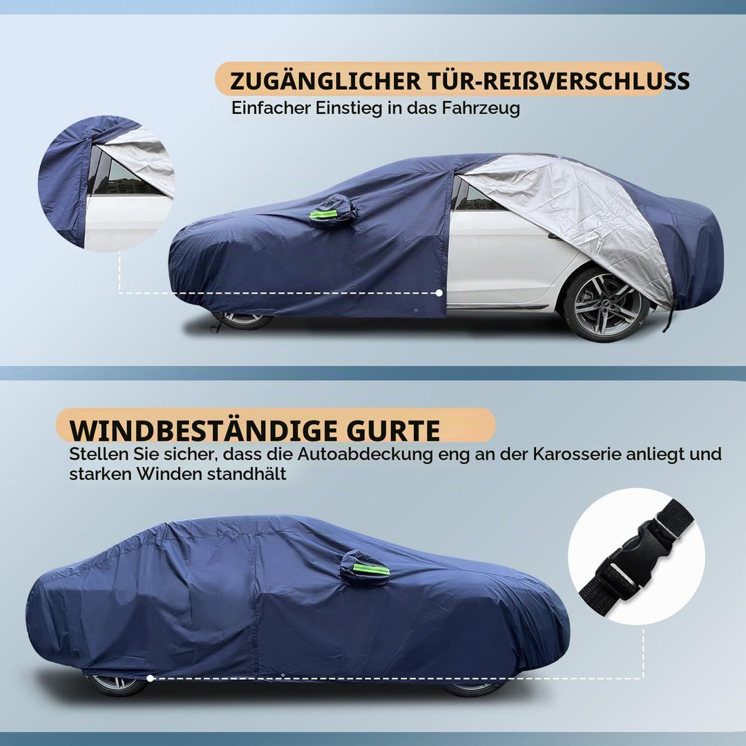Autoabdeckplane 10 Schichten Vollgarage Autoabdeckung Vollgarage Staubdicht Wasserdicht Autohülle Au