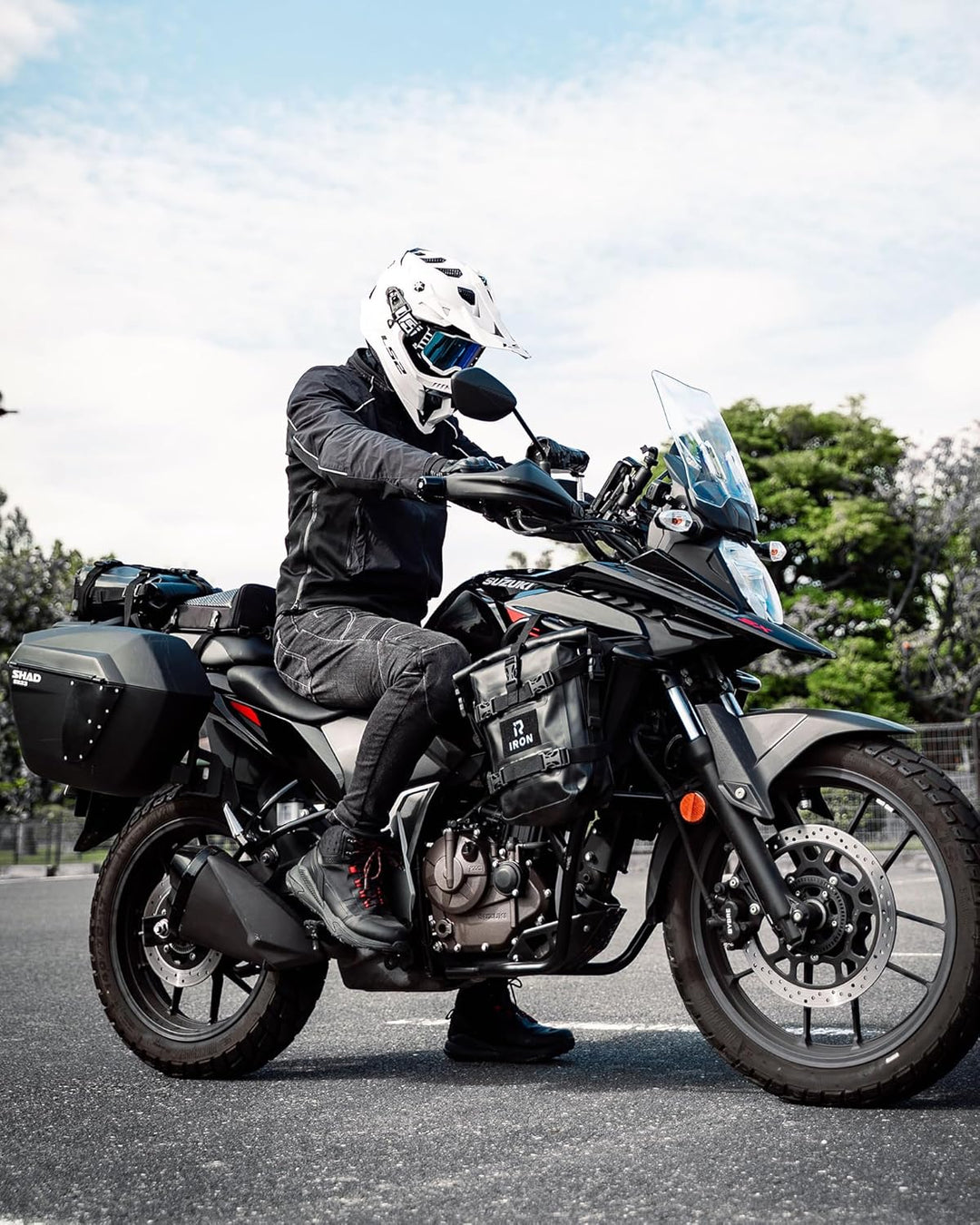 Sturzbügeltaschen Motorrad – 2×5L wasserdichte Crash Bar Bags aus 500D PVC, robuste Universal-Seiten