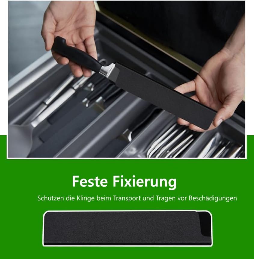 MUSLONG Messerschutz Klingenschütze mit Samt Innenfutter, 10 Stück Universal Messerschutz Set | 100%