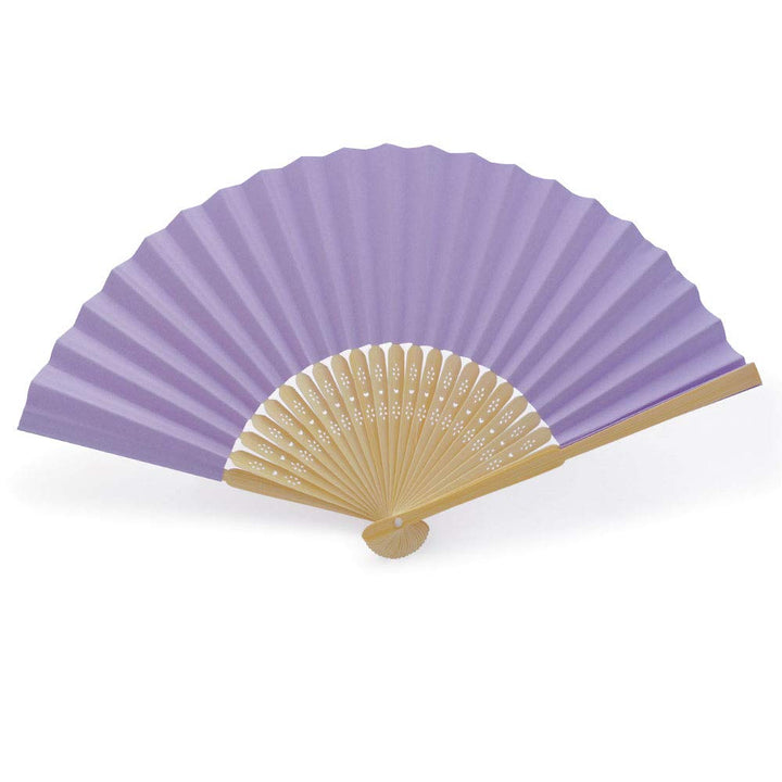 Handfächer aus weissem Papier und Bambus für Hochzeiten (Lavendel, 50 Handfächer) Lavendel 50 Handfä