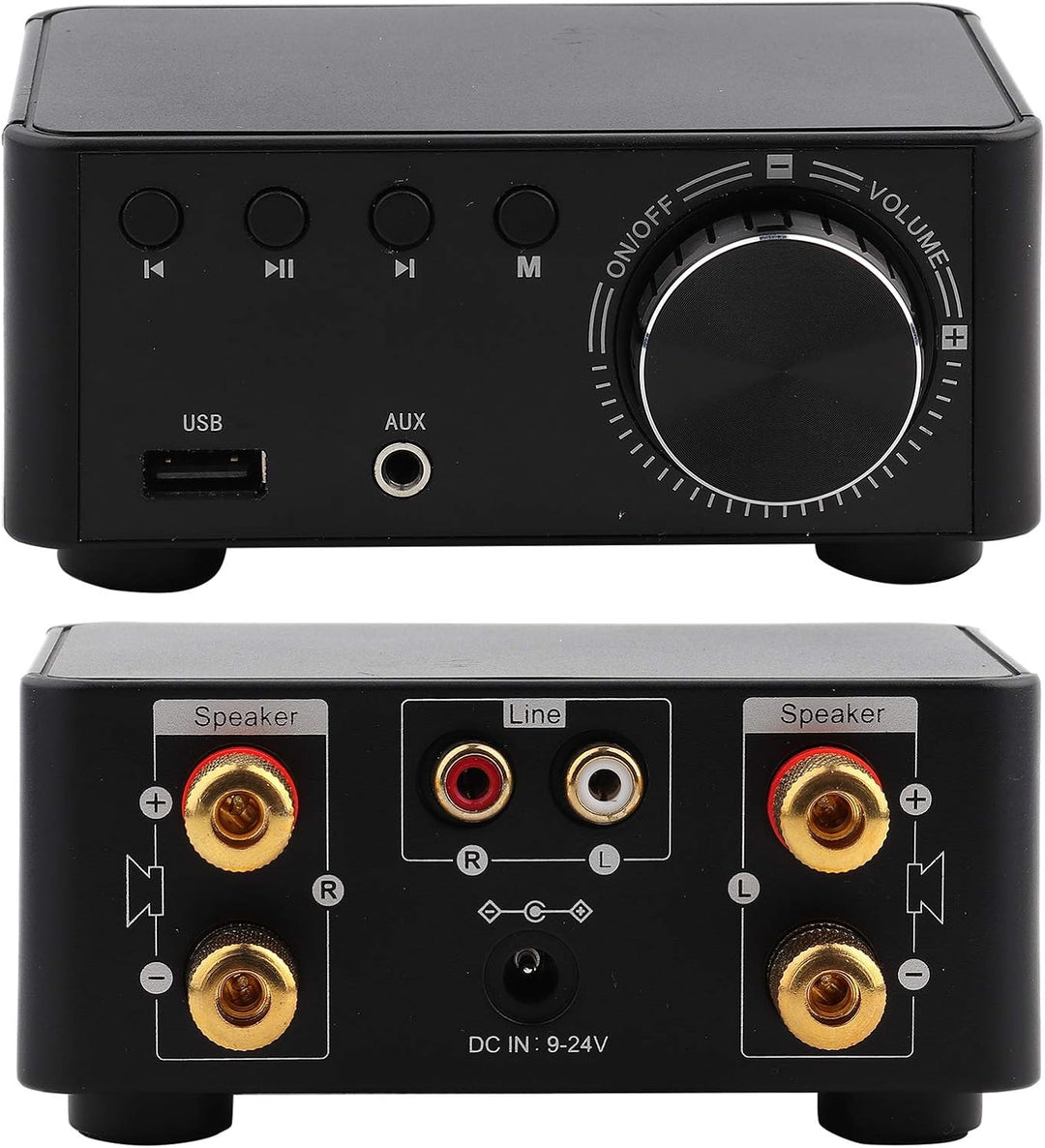 Fafeicy Bluetooth 5.0 Audio-Verstärker 50W x 2 Stereo Digital Verstärker Schwarz mit Speicherkarten-