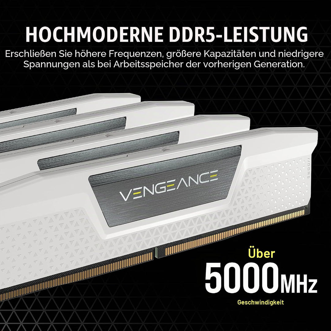 CORSAIR Vengeance DDR5 RAM 32GB (2x16GB) 6000MHz CL36 Intel XMP iCUE-Kompatibler Computerspeicher -