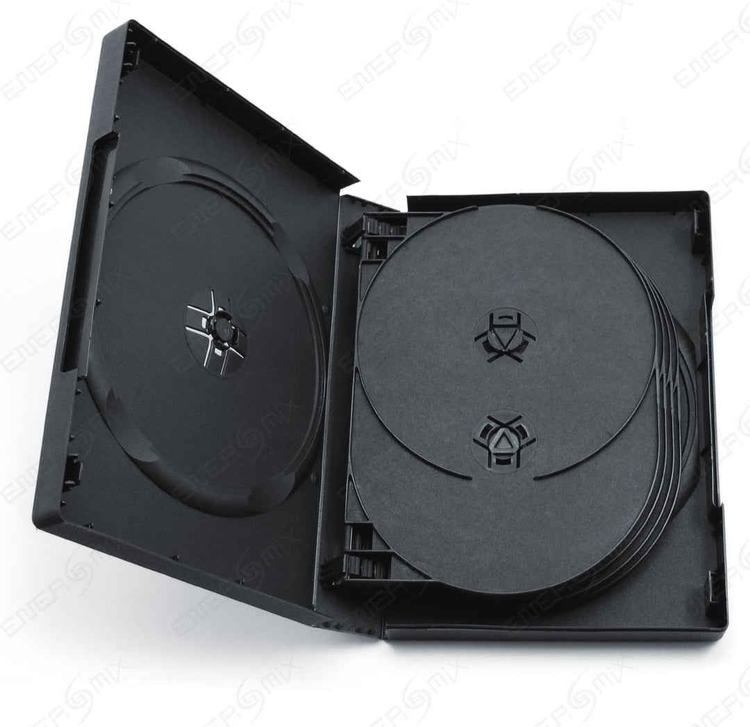 10x CD/DVD-Box 10-Fach schwarz Hülle für 10 Discs 10er Set, 10er Set