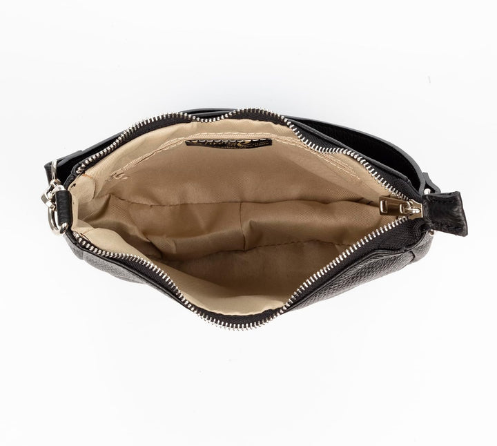 FIRENZE ARTEGIANI. Altivole Schulter- und Handtasche, Echtleder, Dollaro-Finish, 21 x 6,5 x 16 cm, F