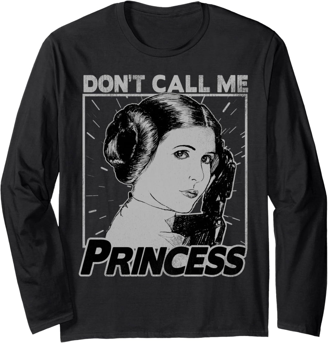 Star Wars Princess Leia Don't Call Me Princess Portrait Langarmshirt