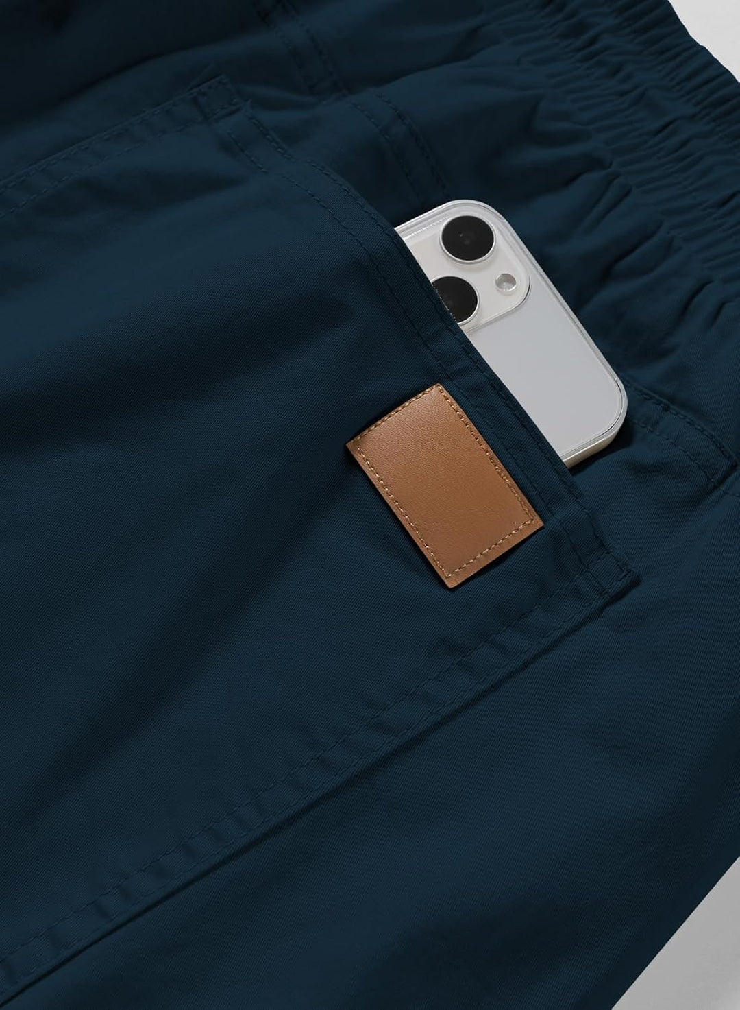 JMIERR Kurze Hosen Herren Shorts Herren Sommer Chino Baumwolle Elastische Taille mit Taschen XL E Bl
