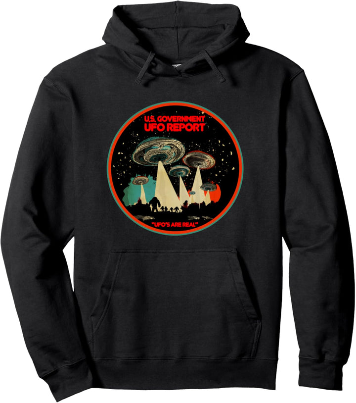 UFO-Regierung UFO-Bericht Weltraumforschung und Mystery Men Pullover Hoodie