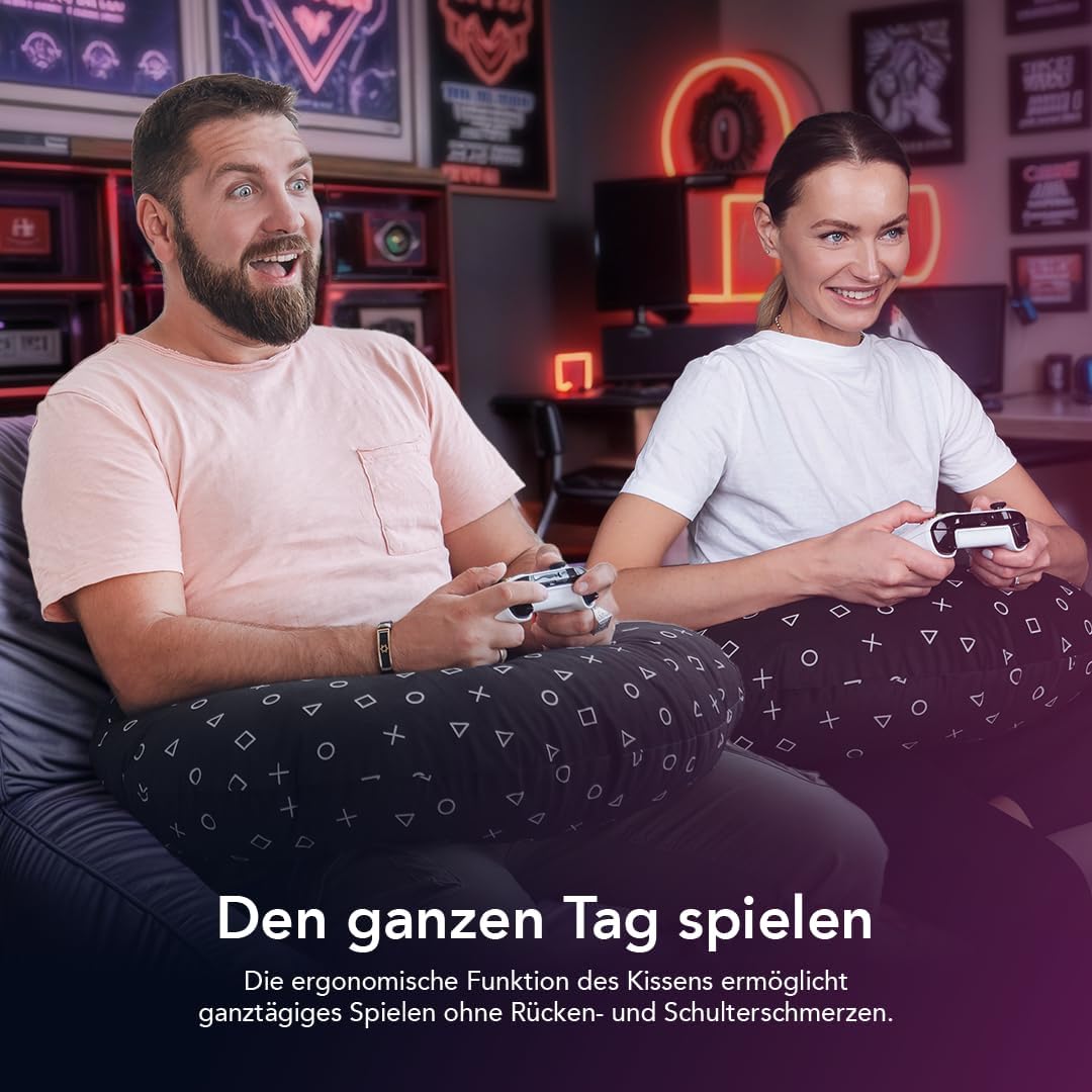 MKS Gaming Kissen für Sofa, Bett &amp; Stuhl | Gamer Kissen für Jugendliche &amp; Erwachsene | Entlastung fü