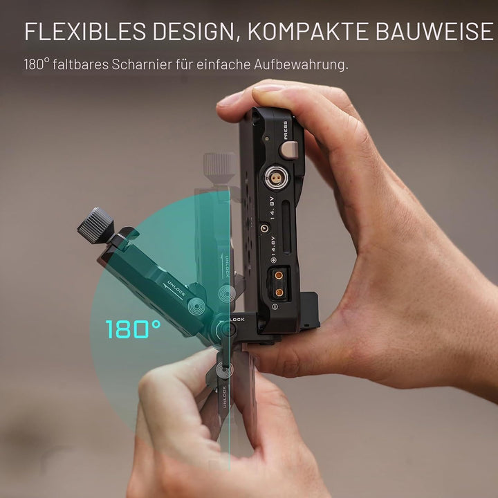Tilta Verstellbarer ARCA-Empfänger für Mini PD V-Mount-Akkuplatte - Schwarz TA-BTP4-AR-B Nur ARCA-Em