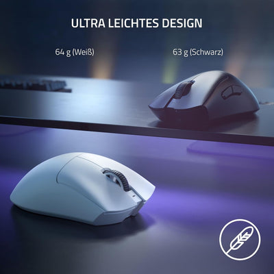 Razer DeathAdder V3 Pro - Leichte kabellose Ergonomische Esports-Maus (64g Leichtes Design, Focus Pr