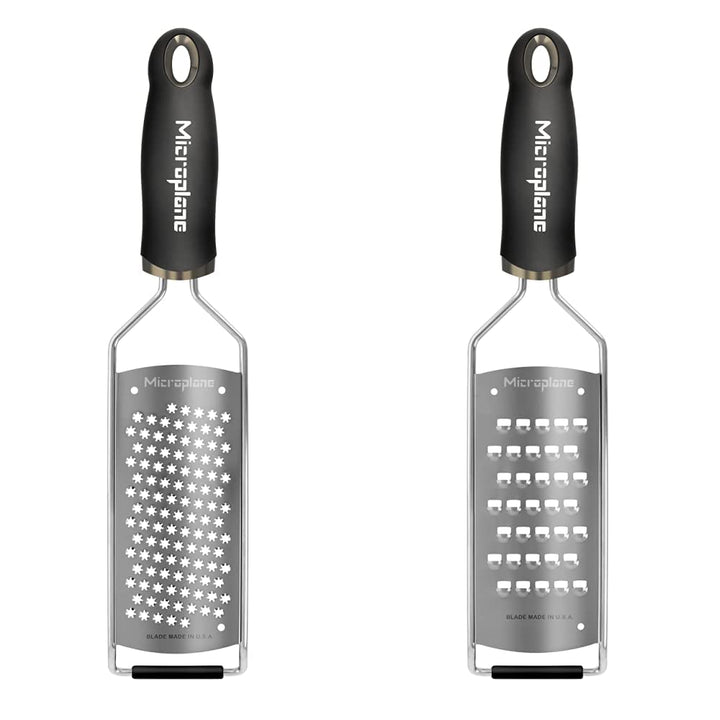 Microplane Reibe Sternenklinge Edelstahl Schwarz Gourmet Serie & Küchenreibe Sehr Grob für Kartoffel