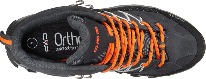 CMP Herren Rigel Mid Shoes Wp Trekking-Schuhe 46 EU Antracite Flash Orange, 46 EU Antracite Flash Or