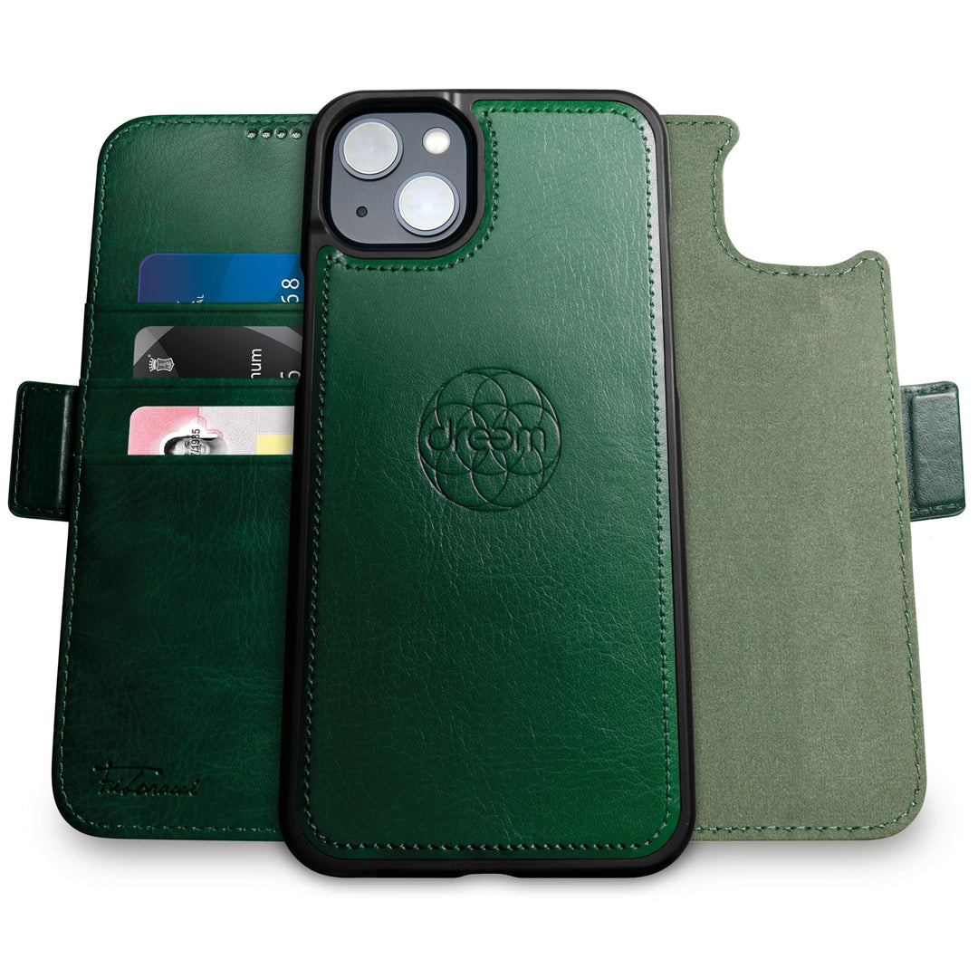 Dreem Fibonacci iPhone 14 Plus Brieftaschen-Etui / 2-in-1 stossfestes Etui und abnehmbares Folio aus