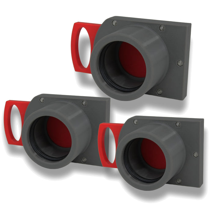 GENERIC 3er Set - DN 50mm Luft-Absperrschieber mit Muffe | Blastgate | PETG | Werkstattabsaugung | A