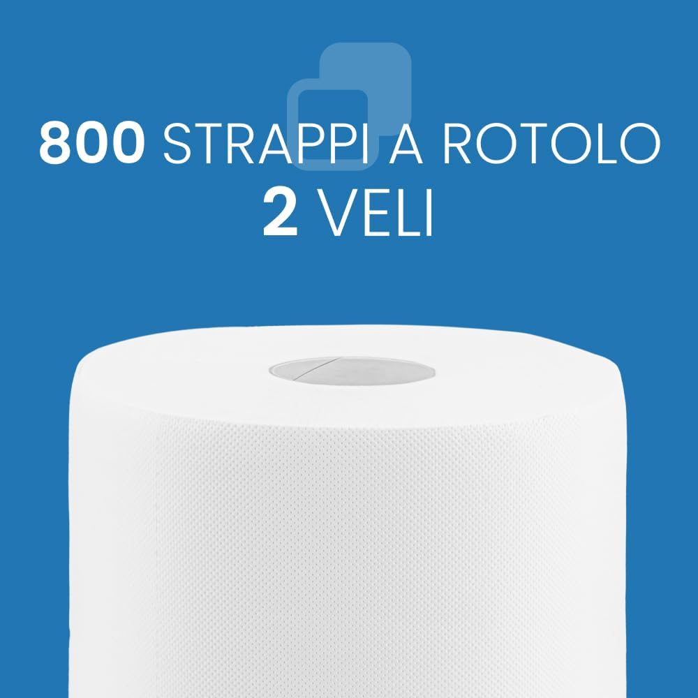 Verpackung 2000 – 4 Rollen für Industrietrockner – 800 Reissen – ideal für Lebensmittel und Spender