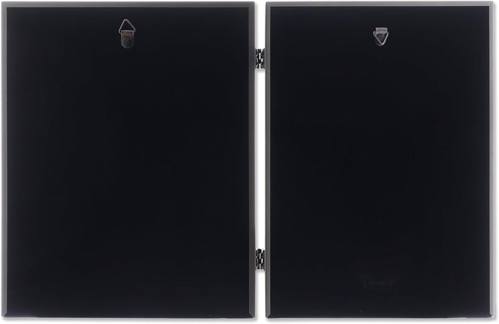 Lawrence Frames Doppel-Bilderrahmen, 20,3 x 25,4 cm, Antik-Messing, Goldfarben satiniert Goldfarben