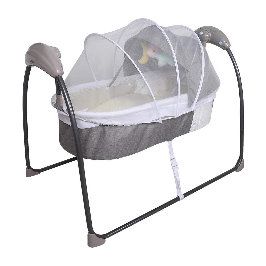 Elektrische Babywiege mit Schaukelfunktion tragbares Schaukelbett für Babys zum Einsatz zu Hause und