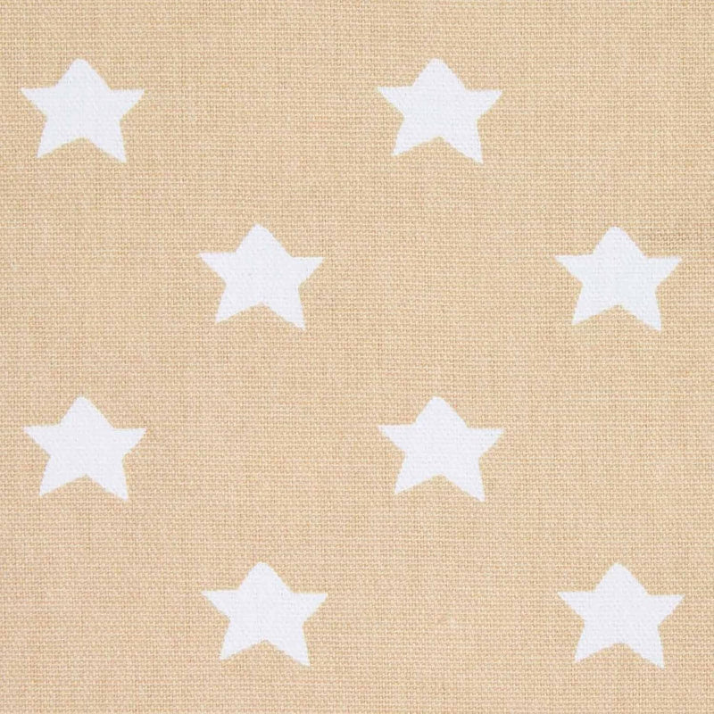 Homescapes Vorhang Kinderzimmer Ösenvorhang Kindervorhang Stars 2er Set beige 137 x 228 cm (Breite x