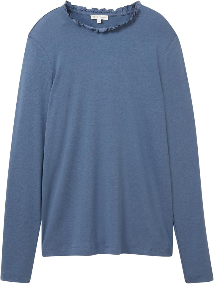 Tom Tailor Damen 1039095 Longsleeve T-Shirt (1er Pack) M 10904 - Stormy Sea Blue, M 10904 - Stormy S