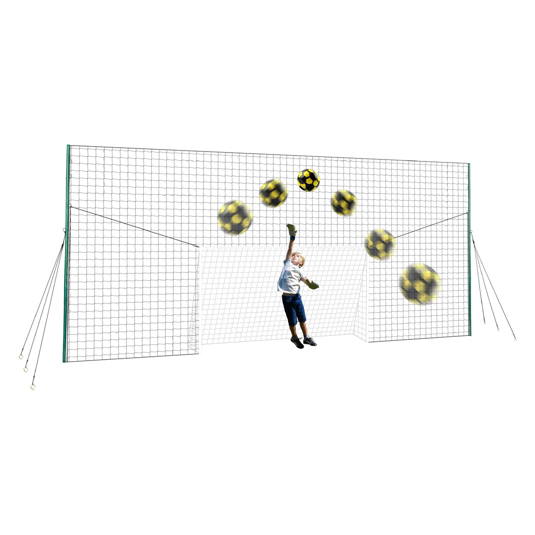 Open Goaaal - Fussballtor & Abprallnetz - Trainingsgerät für den Garten - Alles-in-einem Fussballnet