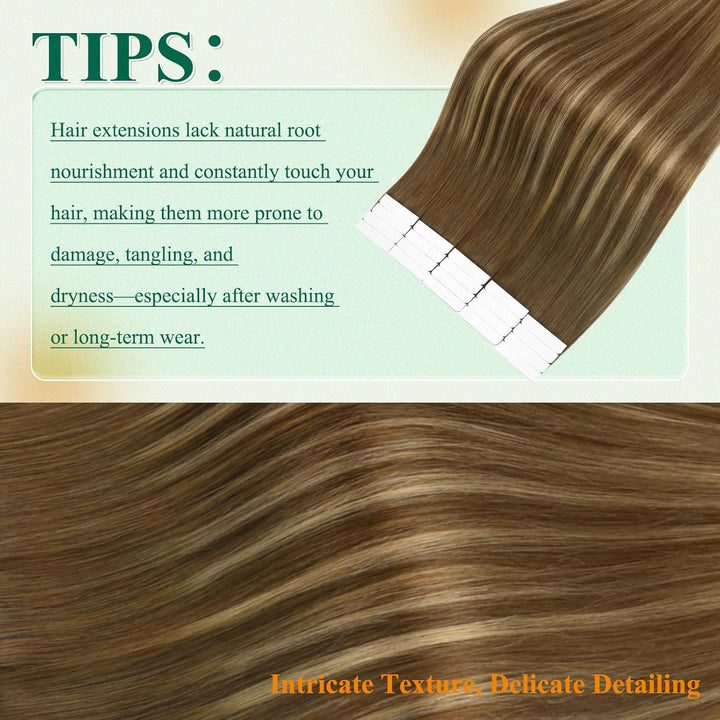 Easyouth Tape in Extension Echthaar Ombre Tape in Haarverlangerung Remy Echthaar Tape in Extensions