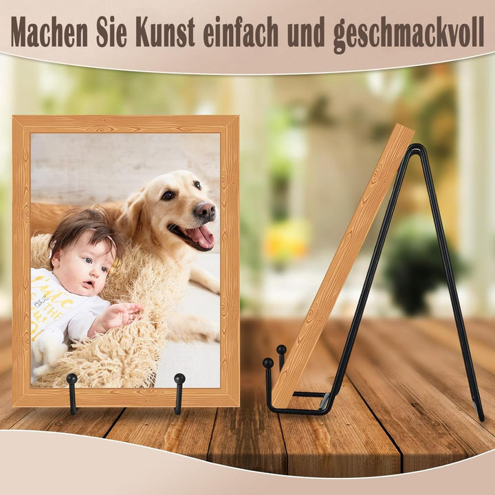 6 Stück Metall Display Ständer,6 Zoll Metall Tellerständer,Staffelei Aufsteller Teller Ständer,Schwa