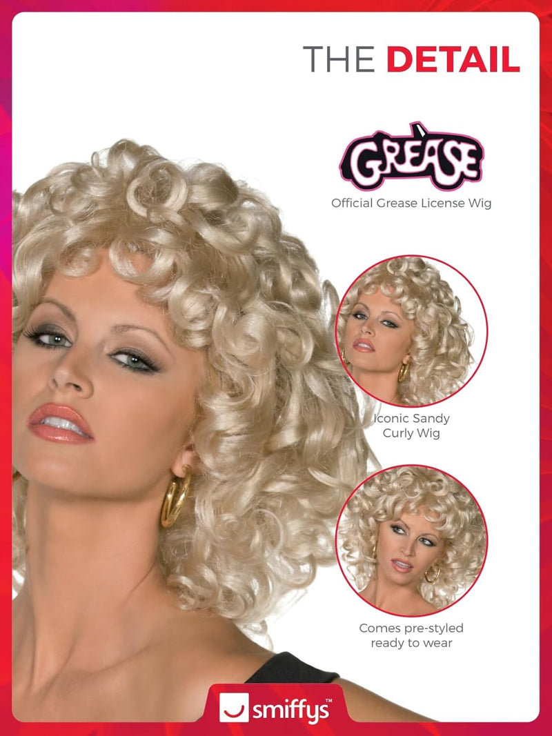 Grease Sandy Last Scene Wig Gelockt, Gelockt