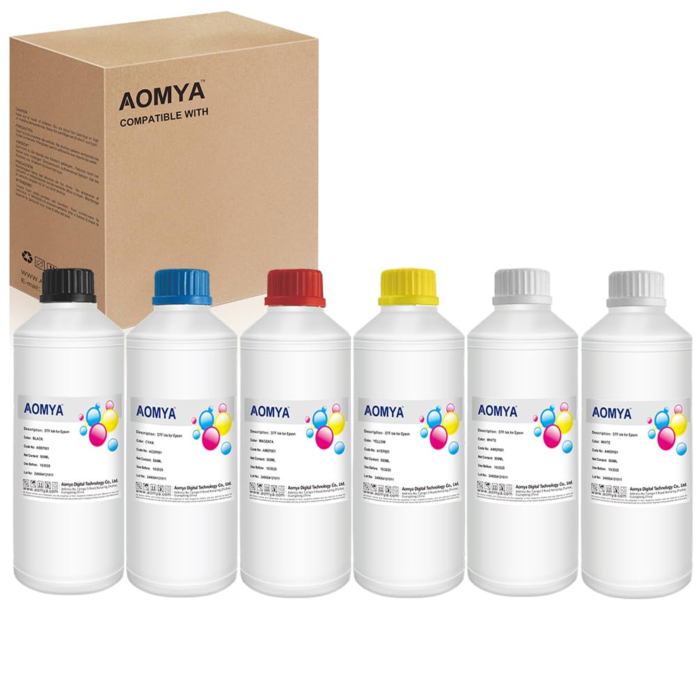 3000ml DTF Ink Premium DTF Heat Transfer Ink Conversion Kit Refill for PET Film 2W+CMYK, Compatible