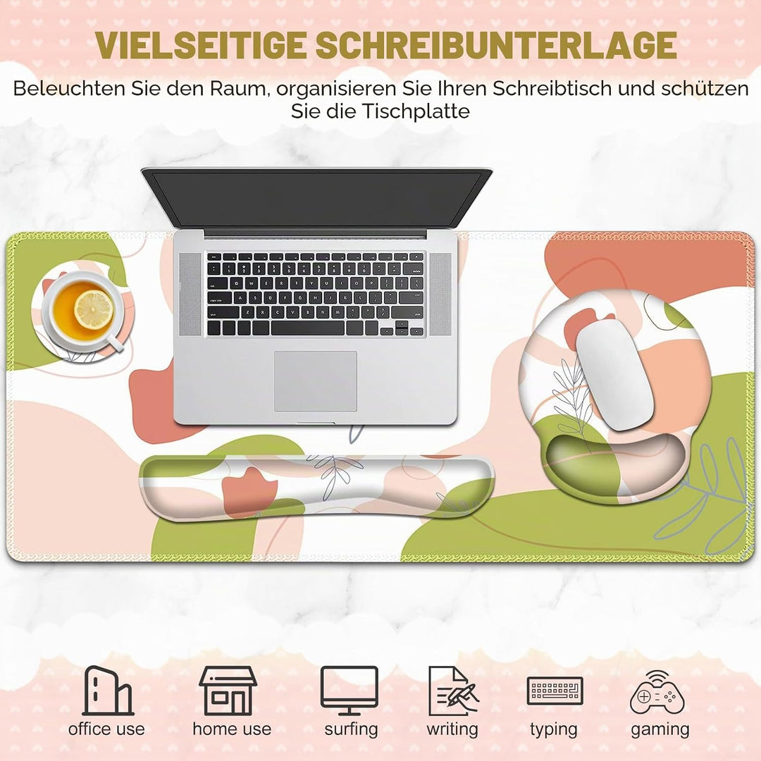 Gaming-Mauspad, grosse Schreibtischunterlage, niedlicher Schreibtischunterlage, 4-in-1-Mauspad, XXL-
