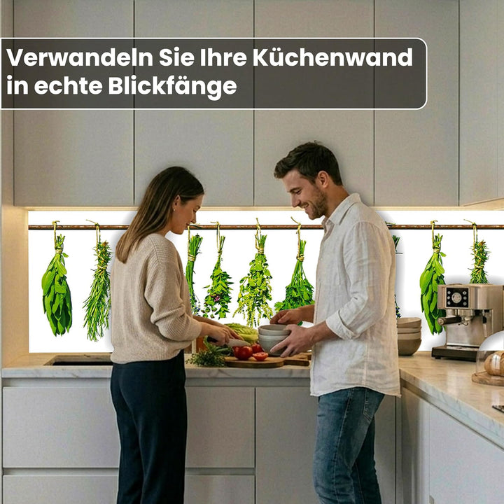 DIMEX Küchenrückwand Folie selbstklebend KRÄUTER | Klebefolie - Dekofolie - Spritzschutz für Küche |